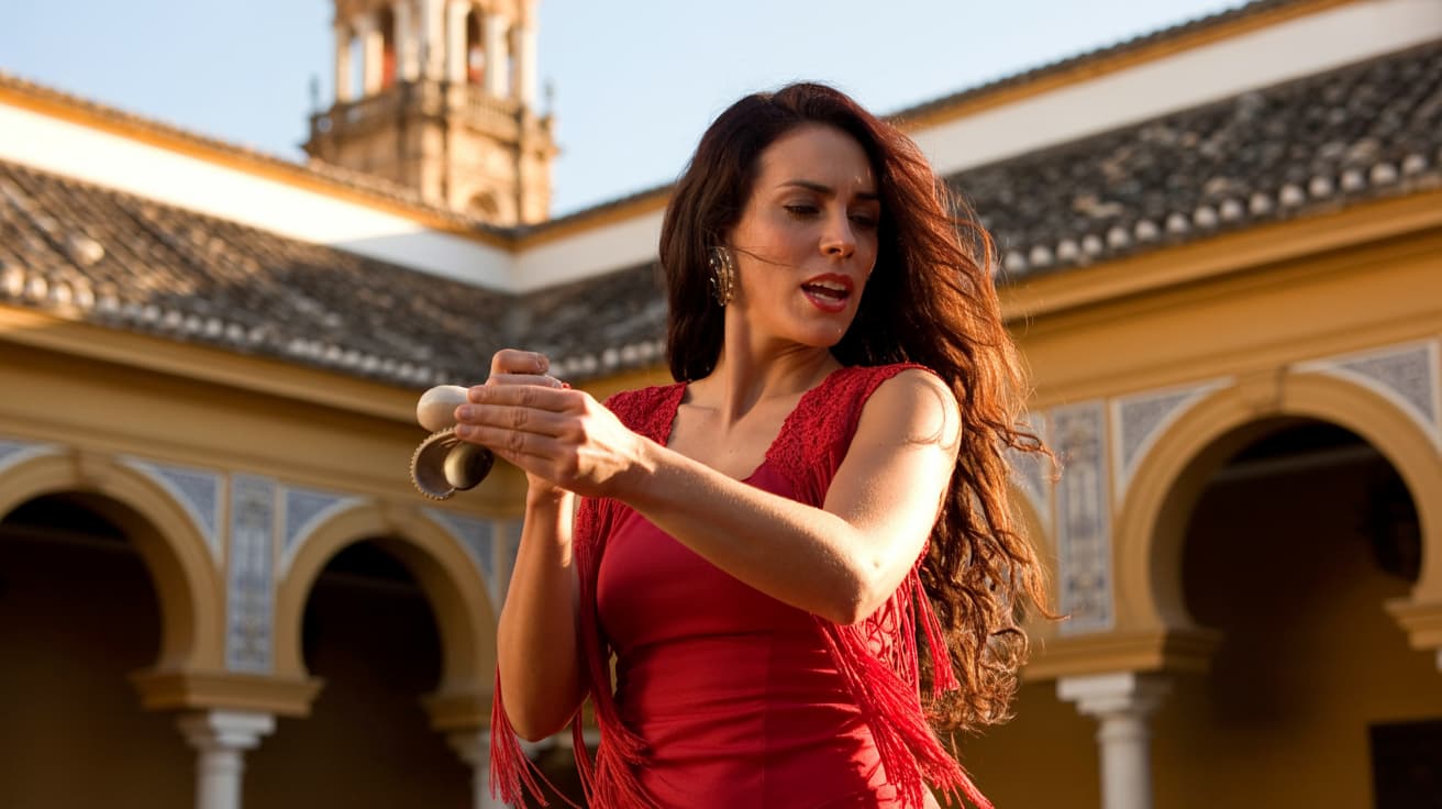 Bailaora de flamenco en el escenario