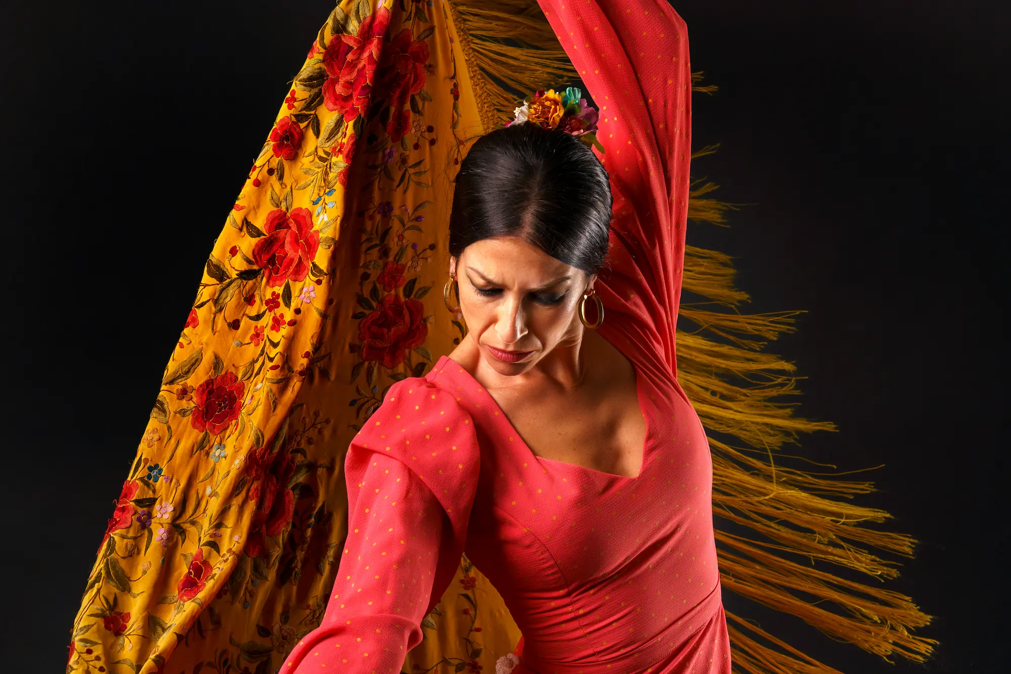 Bailaora de flamenco en el escenario